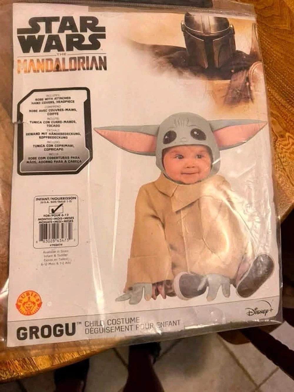Star Wars Grogu Child Costume Baby 6-12M NWT